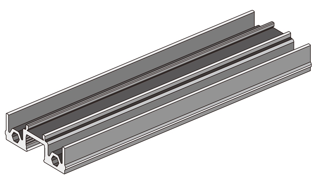 A202-40 OPK PS Profil cadru lateral panou BAZA, BLACK