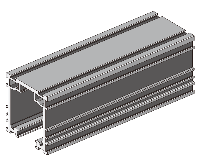 A102 OPK PS Profil sina de rulare pentru ușă Synchro, BLACK