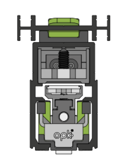 Sistem usa glisanta automata magnetica OPK E-Space de buzunar, negru, 1 ușă, 2.100