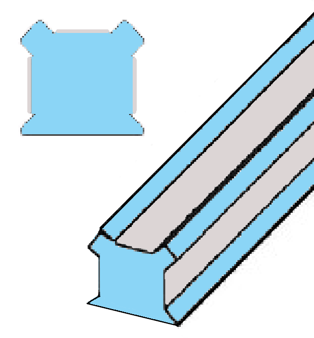 MD221- Profil imbinare T sticla-sticla