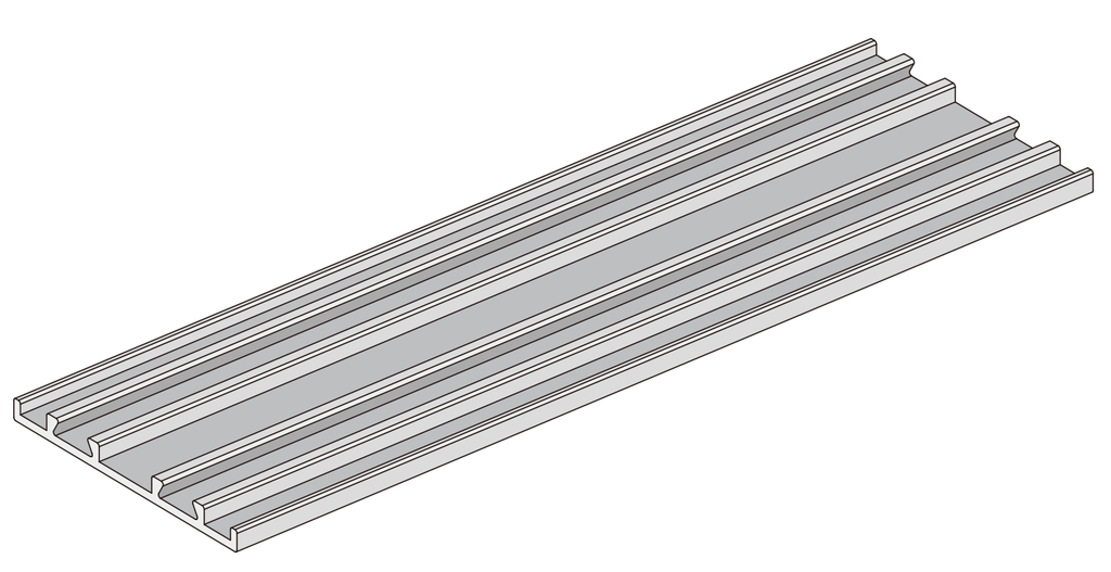 A309-40 OPK PS Profil Capac mascare inferior intermediar, BLACK