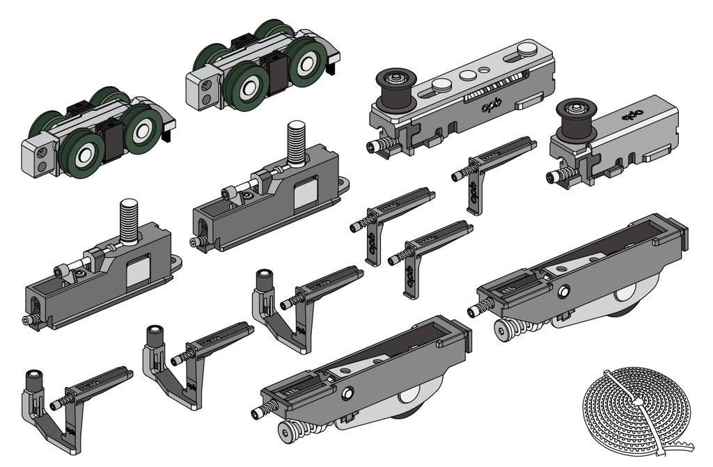 101101800094 OPK Perfect FD Set usa mijloc sistem telescopic 4+ panouri, stanga