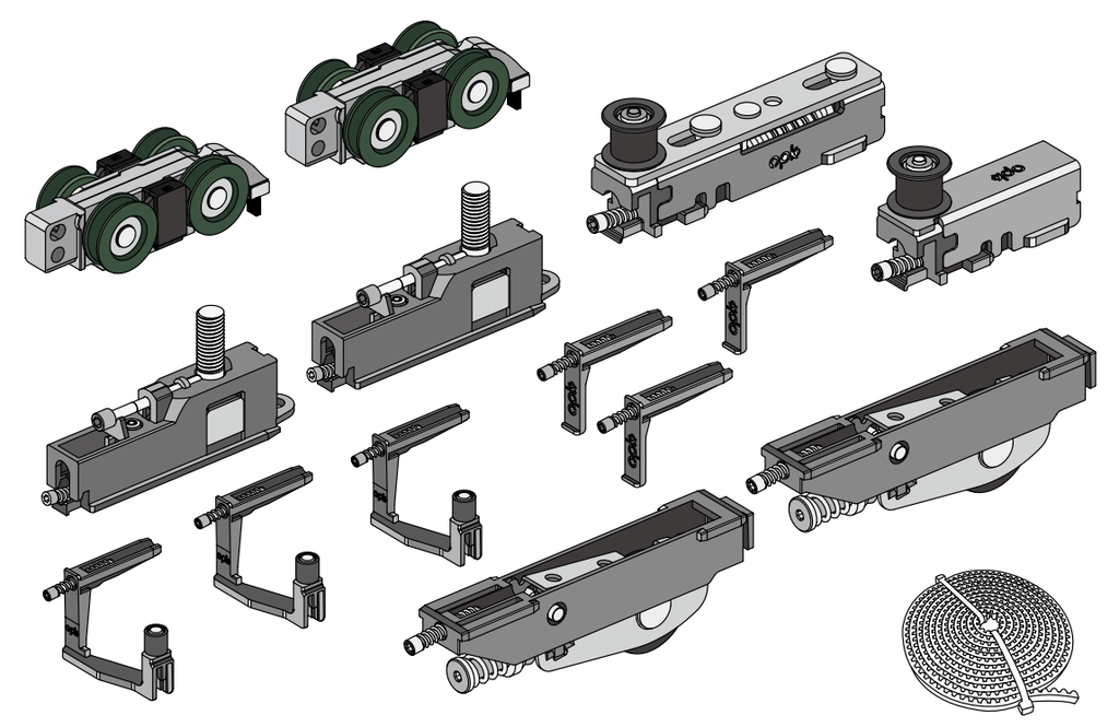 101101800095 OPK PS FD Set usa mijloc sistem telescopic 4+ panouri, dreapta