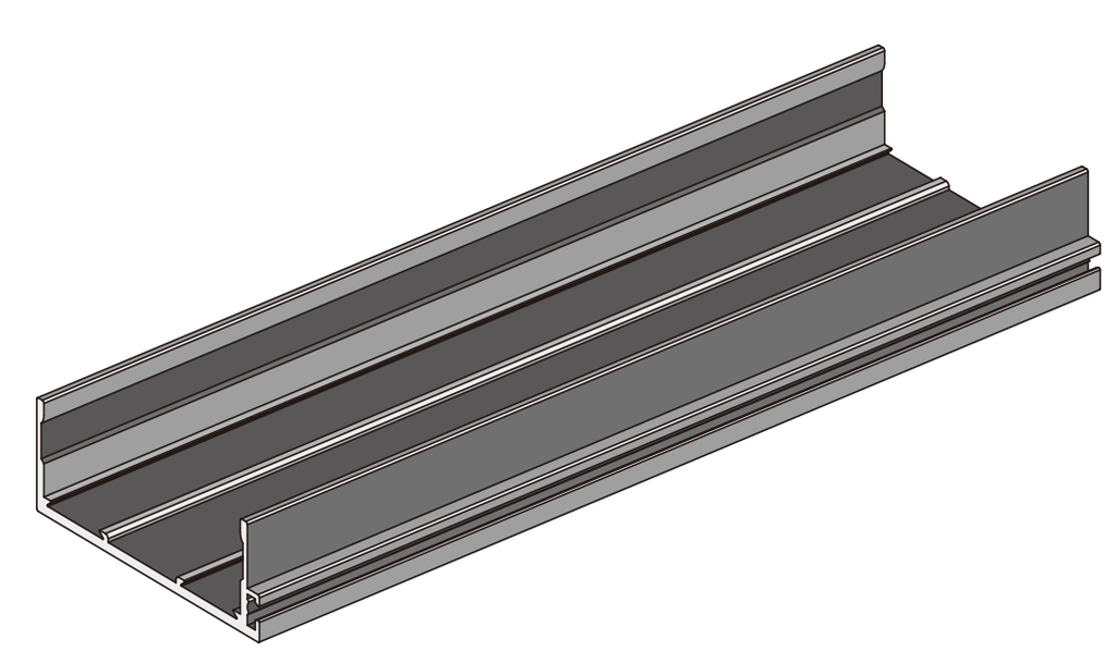 A204-40 OPK PS Profil capac lateral intermediar tip C, cu perie
