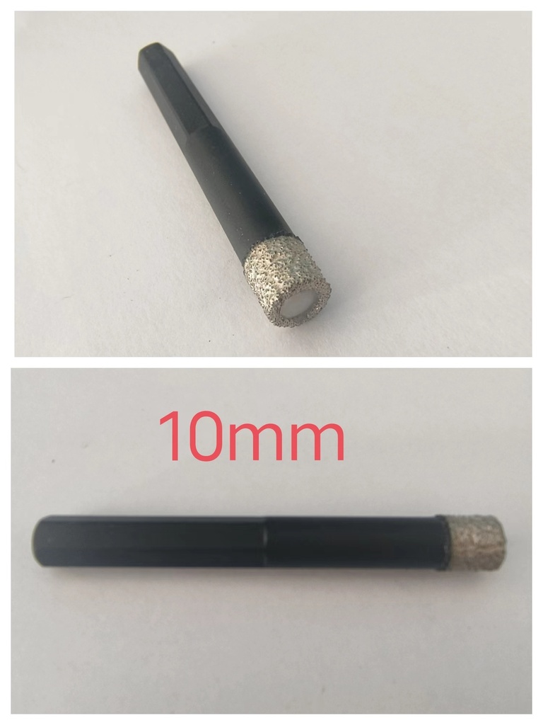 10mm Burghiu diamant USCAT, tija HEX,80mm lungime