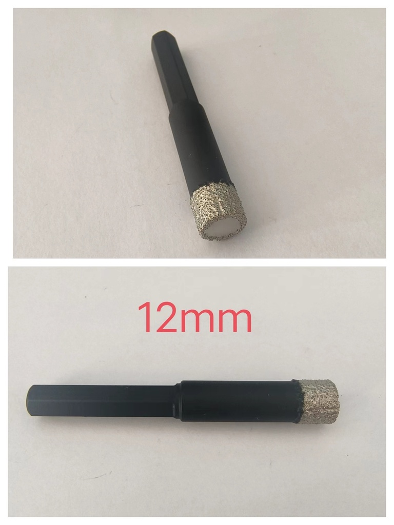 12mm Burghiu diamant USCAT, tija HEX,80mm lungime