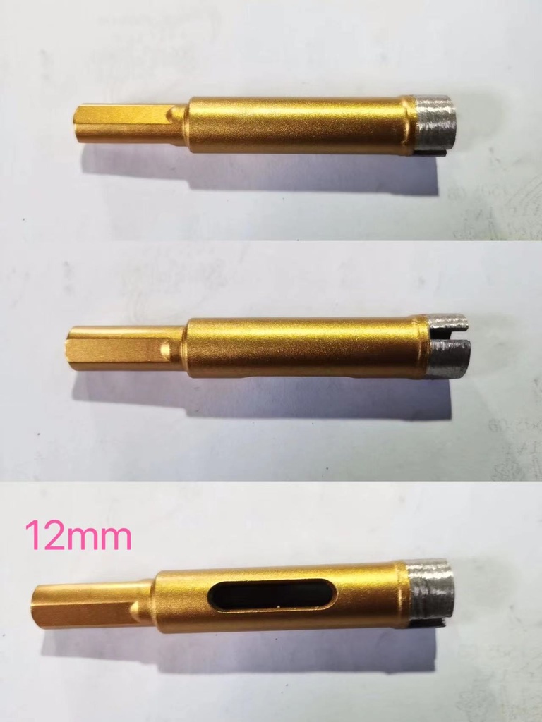 12mm Burghiu sinterizat cu diamant, tija HEX,83mm lungime