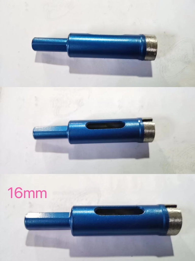 16mm Burghiu sinterizat cu diamant, tija HEX,83mm lungime