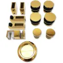 KIT SHOWER DOUBLE SLIDING 90 DEGREES GOLD