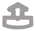 KP34 Garnitura cauciuc profil perimetral 30x34mm pt sticla 8mm, GRI