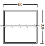 MD 100x50x2.0mm Profil aluminiu de compensare ANODIZAT