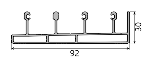 MD 30x92 Sina de glisare(inferioara/superioara) cu 4 cai