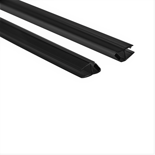 [TC-00001115] MD 208 /8mm B BLACK- Magnetic PVC Seal 135° (GLASS8mm) h2200mm
