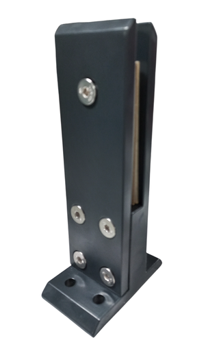 Md 209-e 200h picior sustinere sticla 10-12mm, patrat din aluminiu