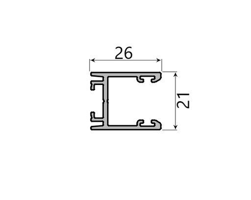 MD 21x26 profil contraplaca incuietoare,  SLIDER NEXT