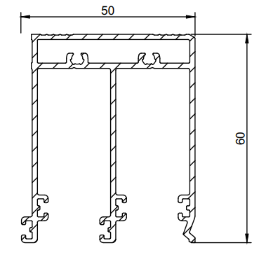 Md 60x50 sina de glisare 2 cai (superioara), , slider next