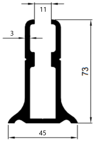 MD 822 Profil sustinere inferior (natural)