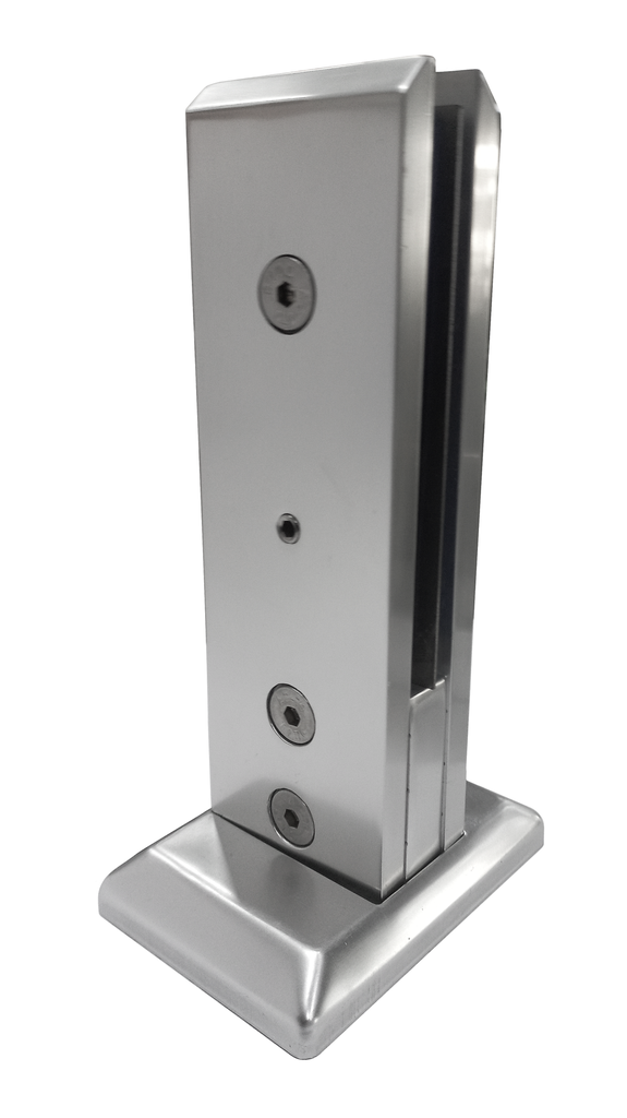 MD 209-e 200h picior sustinere sticla 10-12mm, patrat din aluminiu