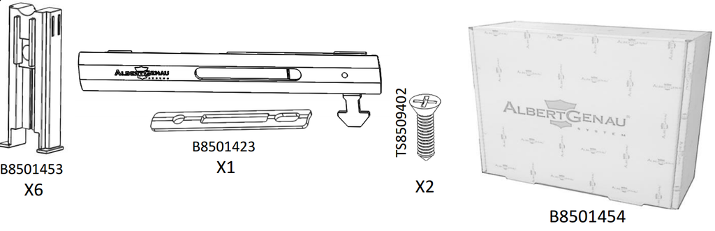 Set incuietoare 90° SLIDE MASTER - SLIDE MASTER FLAT