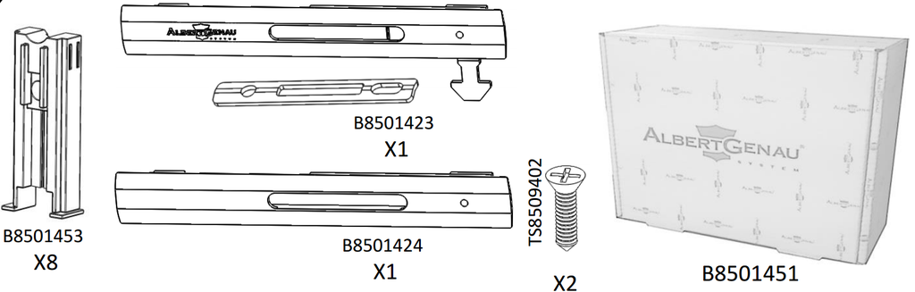Set incuietoare centrala SLIDE MASTER - SLIDE MASTER FLAT