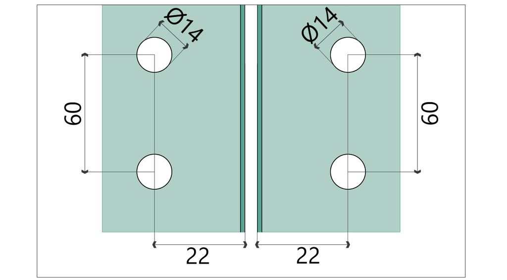 Set incuietoare Smart Lock Slider Next 103mm CC60mm, sticla-sticla