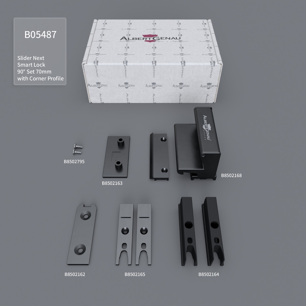 Set incuietoare Smart Lock de COLT 90* Slider Next 70mm pentru profil cu agatare, detasabila