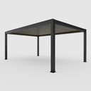 Pergola bioclimatica din aluminiu cu lamele rotative, MD-9700A 4065 x 5838 mm, h3023 RAL7016