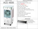 ACS-4600B2 Racitor de aer prin evaporare 15-35m2