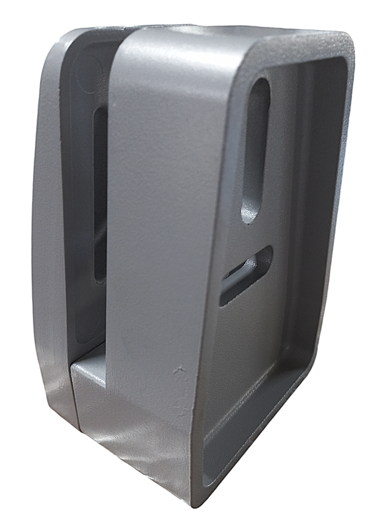 MD 310V Picior sustinere sticla 12-16mm, prindere laterala, din aluminiu, RAL9006