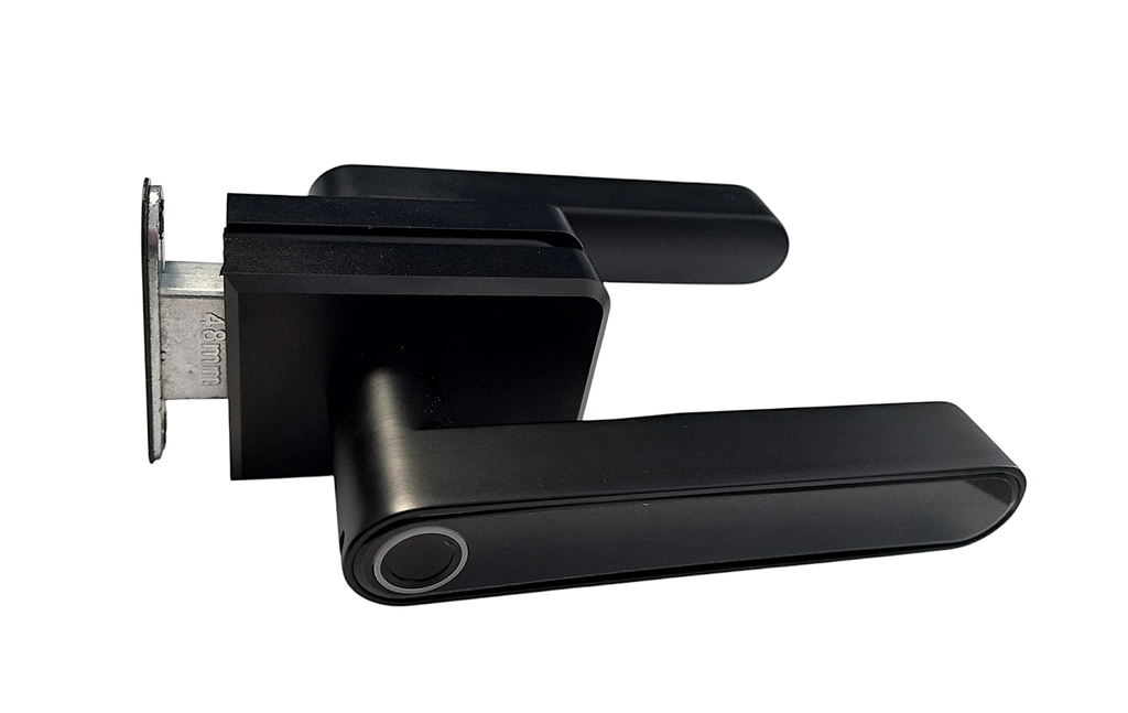 MAG/S02 B Incuietoare SMART magnetica pentru usa de sticla cu profil perimetral(maner amprenta) Black