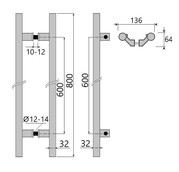 MD 633-45 600 SSS - Maner H 800mm (800*600*32)