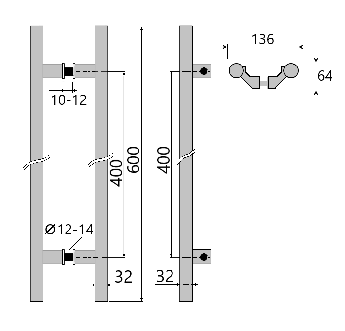 MD 633-45 400 SSS - Maner H 600mm (600*400*32)