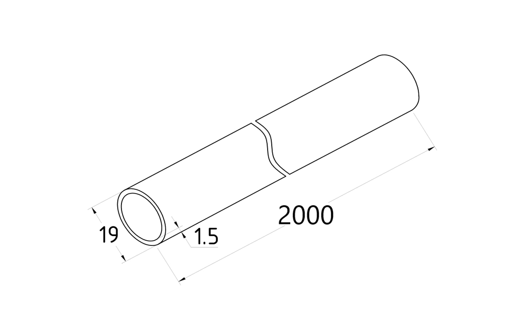 Teava inox dn19  2ml