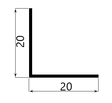 MD 20x20 profil l mascare rosturi