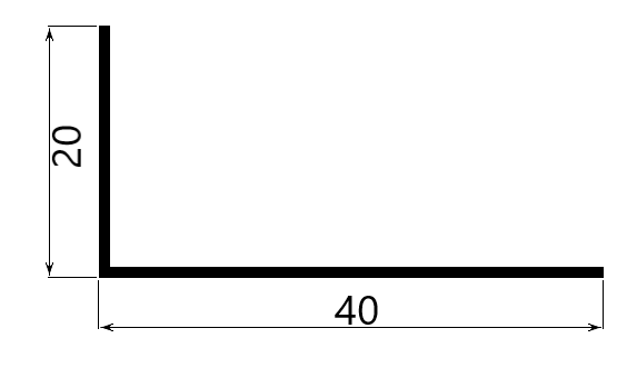 MD 40x20 profil l mascare rosturi