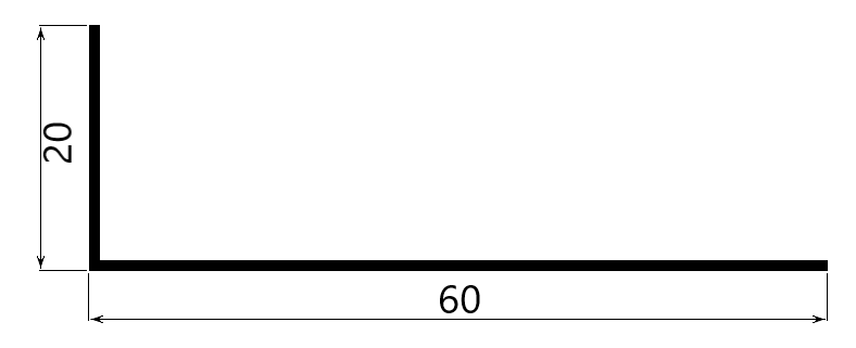 MD 60x20 profil l mascare rosturi