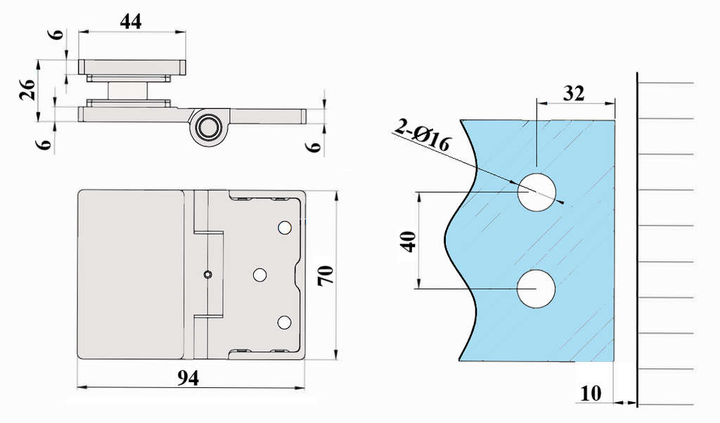 Balama armonica perete sticla PSS