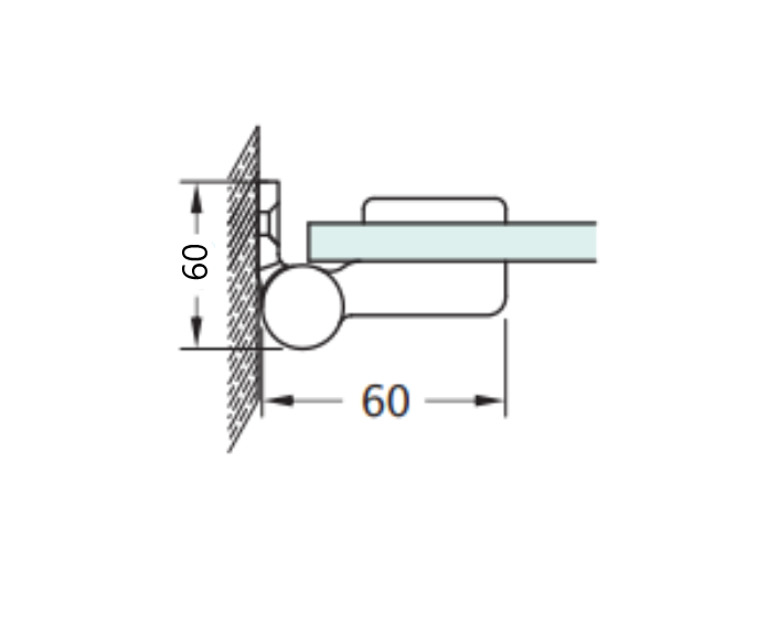 MD LH10-1/R Balama perete-stcla lift-up 90* SSS