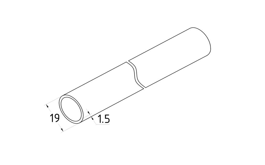 Teava inox DN19 satin