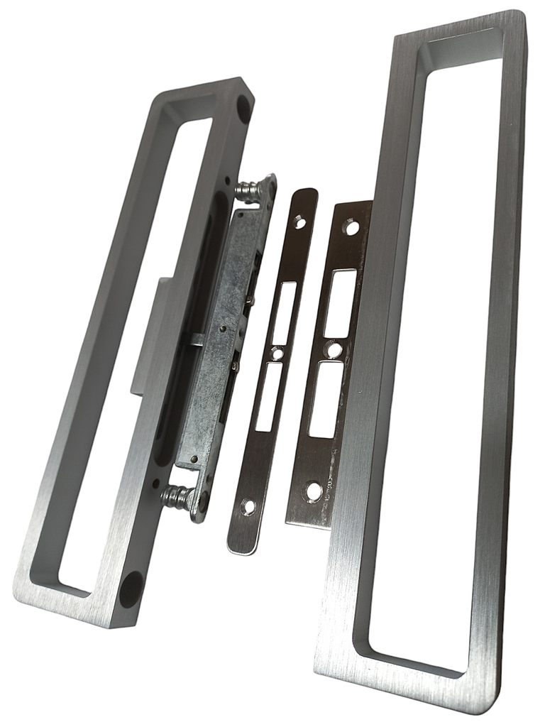 Maner cu incuietoare pentru usa glisanta cu profil perimetral