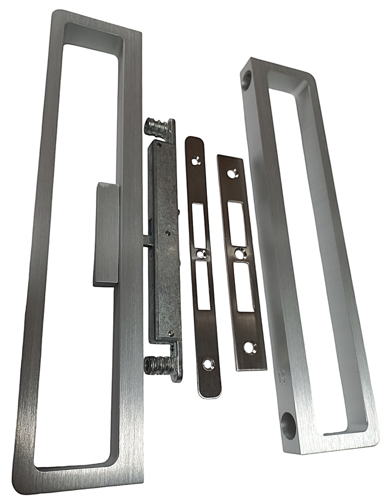 Maner cu incuietoare pentru usa glisanta cu profil perimetral