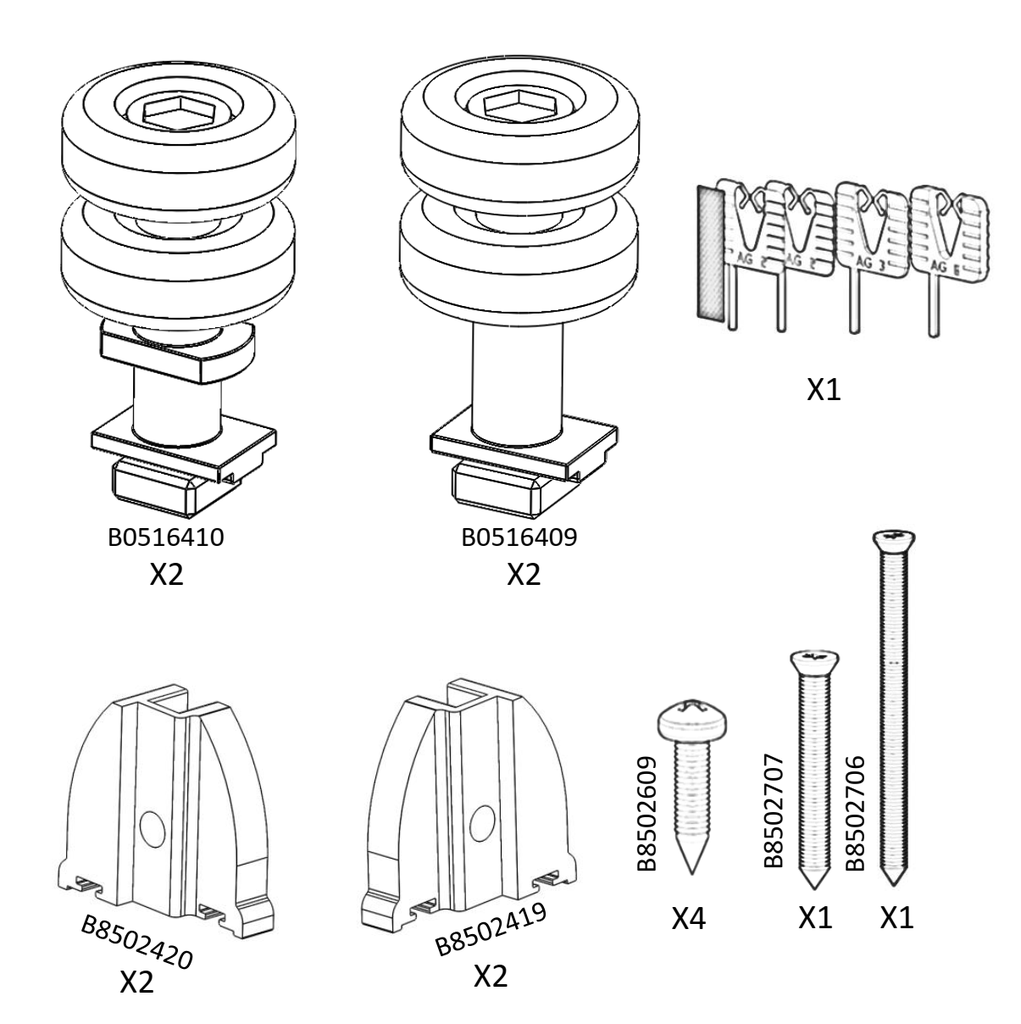 Set panou glisant Tango 8mm