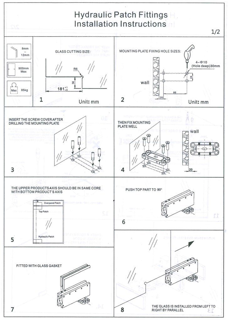 MD 98 BTS - Balama inferioara cu amortizor incorporat (100kg)