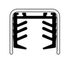 Garnitura 16mm pentru profil mana curenta 6540 (CNT-04KL)
