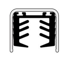 Garnitura 12mm pentru profil mana curenta 6540 (CNT-03KL)