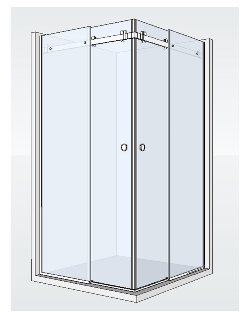 Kit dus dublu glisant 90 grade GOLD