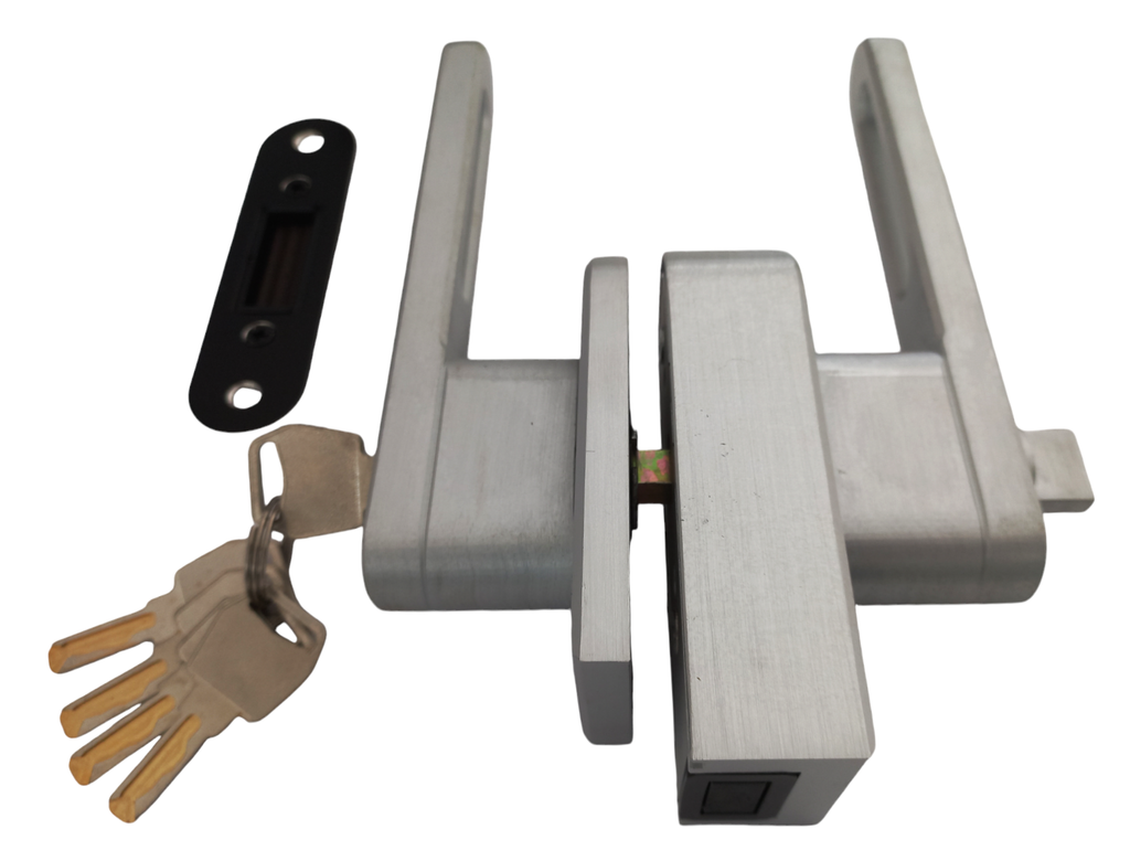 MAG/01L A Incuietoare magnetica pentru usa de sticla cu toc (rotunjita maner gol) ANOD