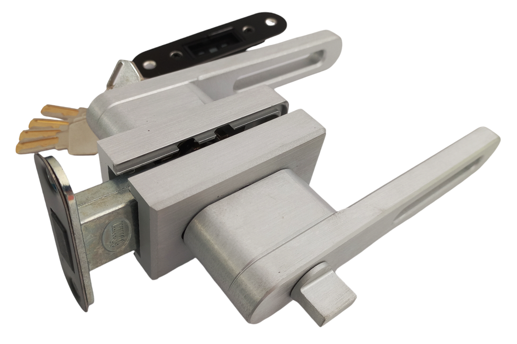 MAG/01L A Incuietoare orizontala magnetica pentru profil perimetral (rotunjita maner gol) ANOD