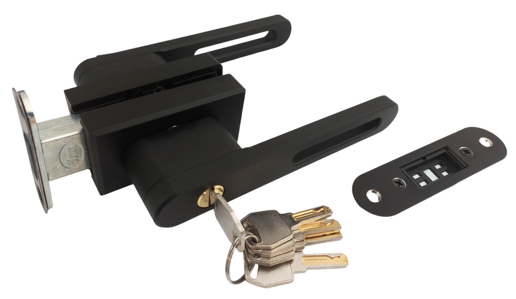 MAG/01L B Incuietoare orizontala magnetica pentru profil perimetral (rotunjita maner gol) Black