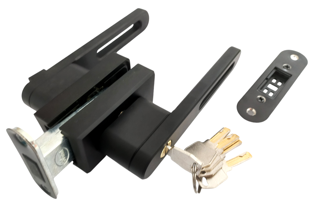 MAG/01L B Incuietoare orizontala magnetica pentru profil perimetral (rotunjita maner gol) Black